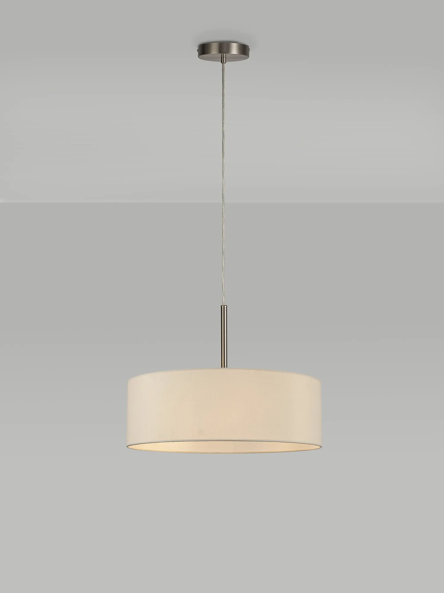 Baymont 45cm 5 Light Pendant Satin Nickel, Ivory Pearl DK0758  Deco Baymont SN IV